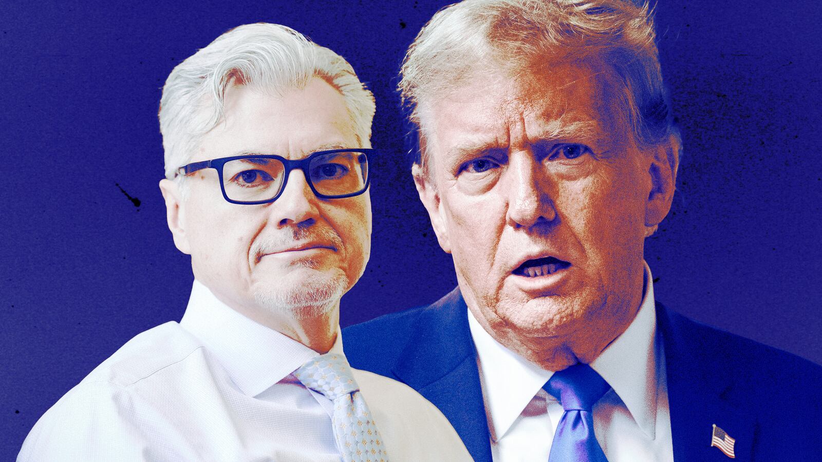 A photo illustration of Judge Merchan and Donald Trump.