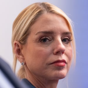 WASHINGTON, DC - FEBRUARY 20: U.S. US Attorney General Pam Bondi attends a press briefing held at the White House February 20, 2026 in Washington, DC. The U.S. Supreme Court today ruled against Trump's use of emergency powers to implement international trade tariffs, a central portion of the administration's core economic policy.(Photo by Aaron Schwartz/Getty Images)