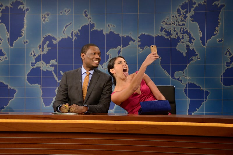Cecily Strong and Michael Che on "SNL"