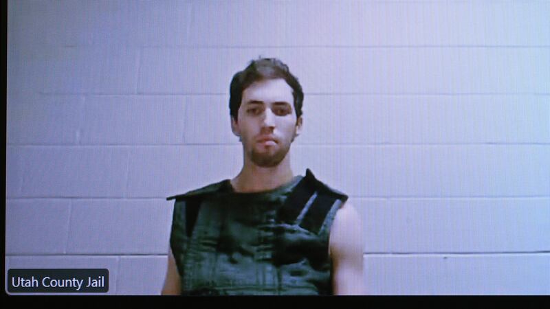 PROVO, UTAH - SEPTEMBER 16: Tyler Robinson, 22, the suspect in the fatal shooting of Charlie Kirk, appears before Judge Tony Graf of the 4th District Court via a video conference call during a hearing on September 16, 2025 at the Fourth Judicial District Courthouse in Provo, Utah. Tyler Robinson is accused of fatally shooting Charlie Kirk, CEO and co-founder of Turning Point USA, while he was speaking at an event for his "American Comeback Tour" on the campus of Utah Valley University.