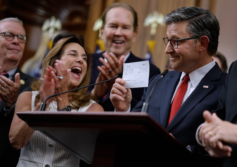 Lisa McClain and Mike Johnson