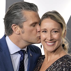 Pete Hegseth and Jennifer Rauchet at Amazon MGM Studios' film, "MELANIA" World Premiere held at the Trump-Kennedy Center on January 29, 2026 in Washington, D.C.