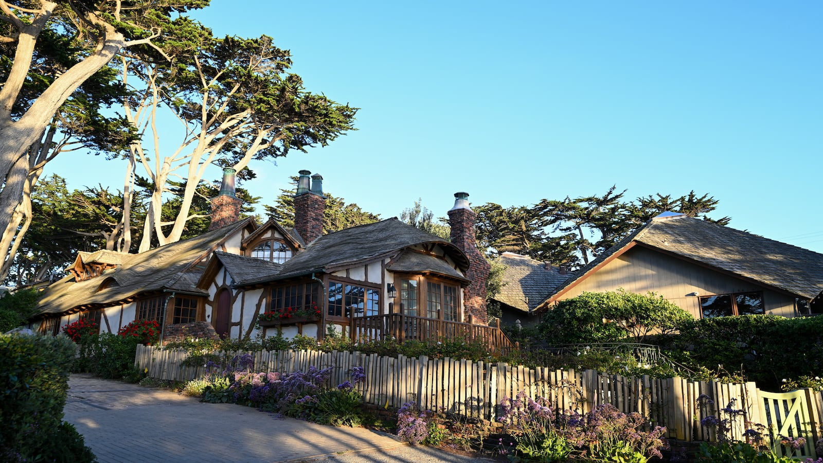 CARMEL, CALIFORNIA - JULY 25: A view of houses on Scenic Road during warm weather in Carmel-by-the-Sea, California, United States on July 25, 2026. (Photo by Tayfun Coskun/Anadolu via Getty Images)