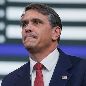 U.S. Attorney General Todd Blanche listens to President Donald Trump's remarks at David S. Mack Center for Training and Intelligence in Garden City, New York, U.S., August 14, 2026. REUTERS/Ken Cedeno