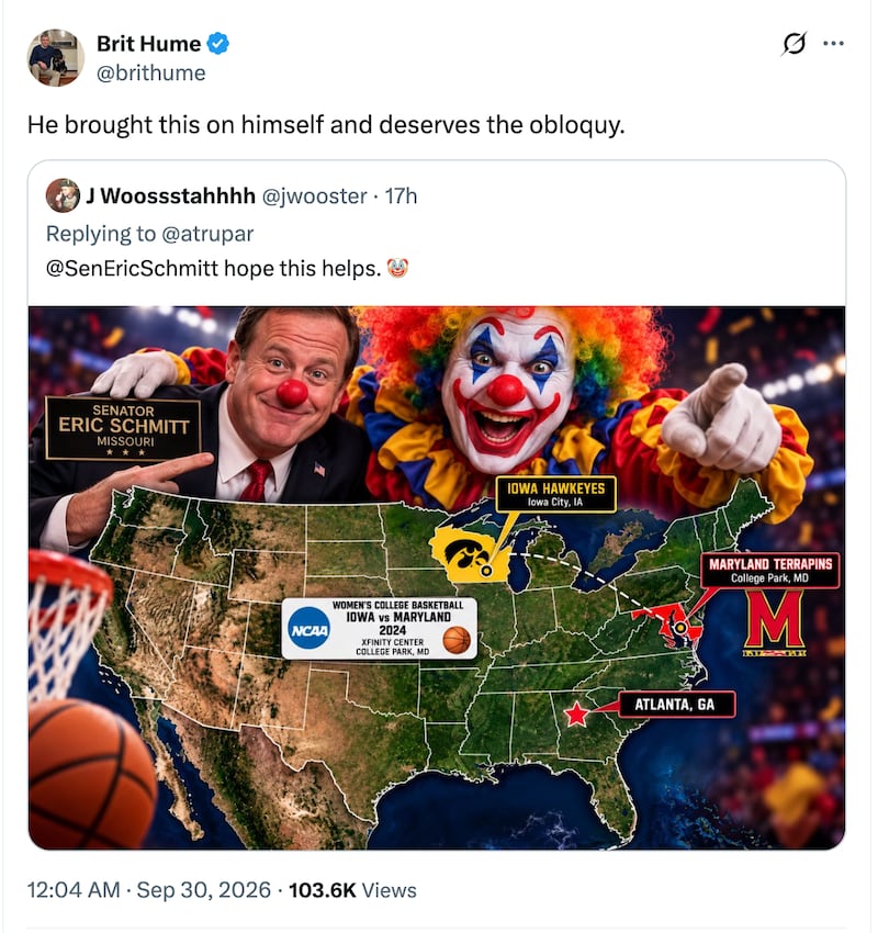 Brit Hume joined in the mocking of Schmitt.