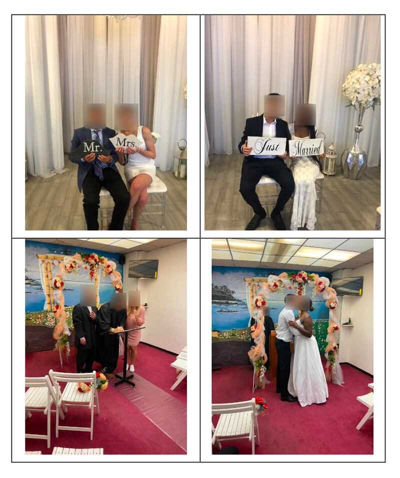 Phony wedding ceremonies staged by Marcialito Biol Benitez.