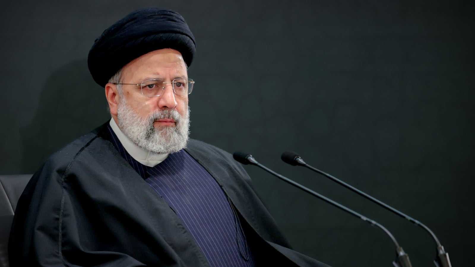 Iranian President Ebrahim Raisi speaks at the Gaza conference held in Tehran, Iran on Jan. 14, 2024.