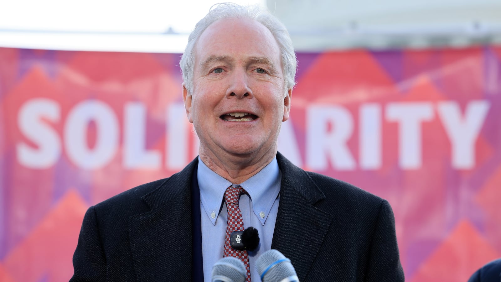 Sen. Chris Van Hollen (D-MD) speaks during the Borrowers Not Billionaires Rally To Defend the CFPB (Consumer Financial Protection Bureau) at Capitol Hill on February 09, 2026 in Washington, DC.