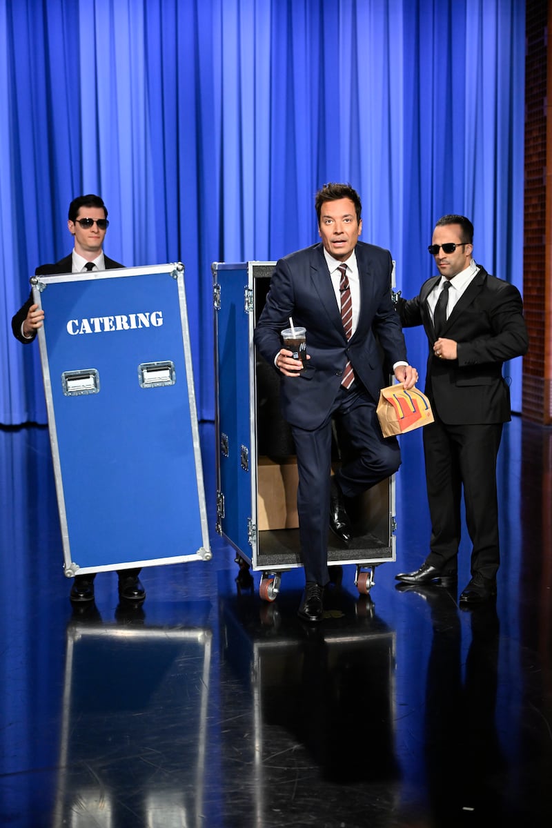 Host Jimmy Fallon during the monologue on Tuesday, August 11, 2026.