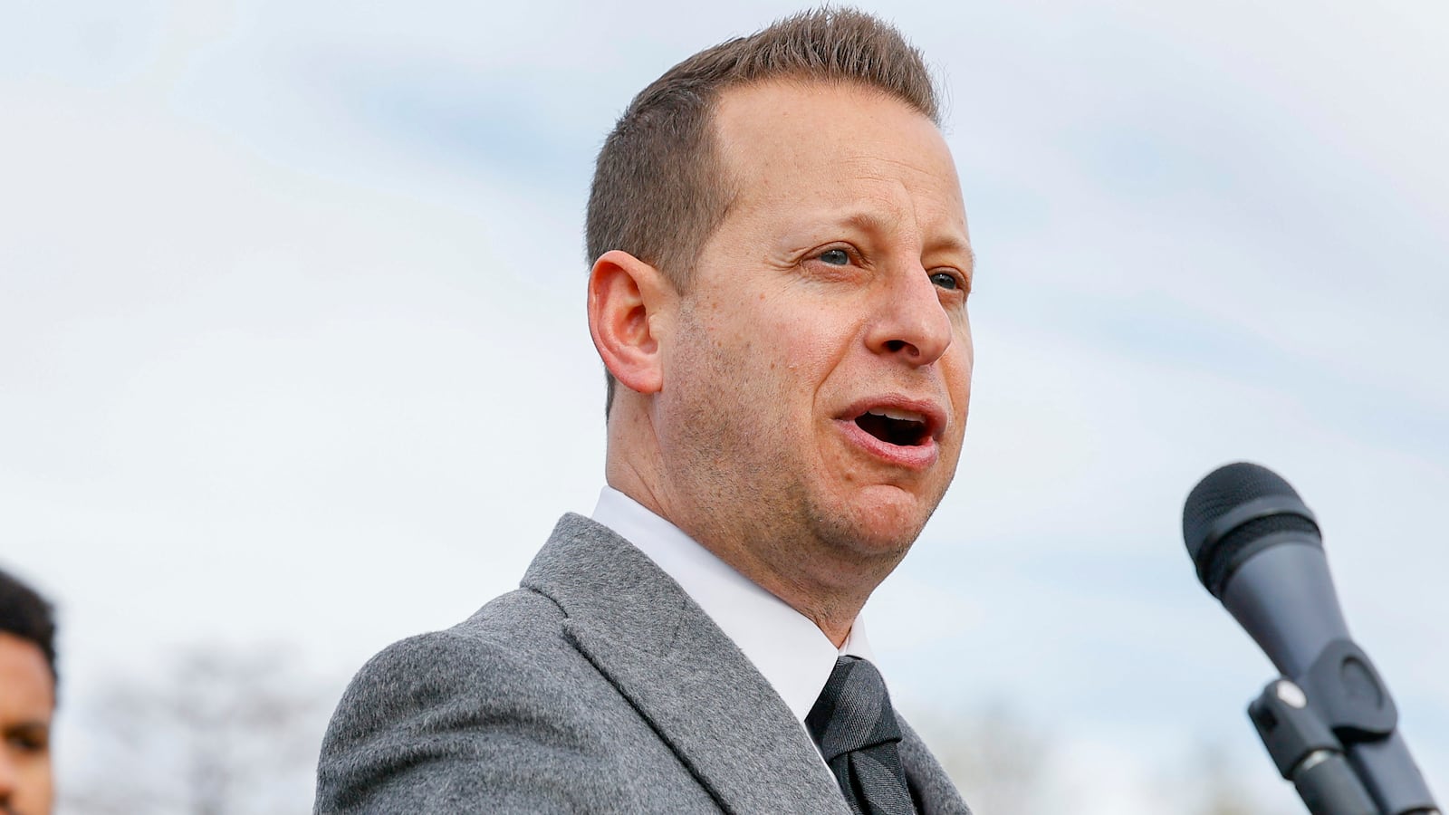 Rep. Jared Moskowitz (D-FL) speaks during a press conference held to address MAGA Republicans decision to prioritize the impeachment of President Joe Biden over other domestic issues in the United States on December 13, 2023 in Washington, DC.