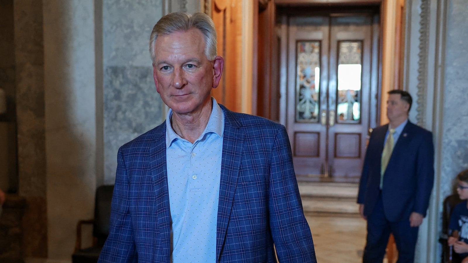 A picture of U.S. Senator Tommy Tuberville (R-AL). Senate Majority Leader Chuck Schumer has finally folded under Tuberville’s pressure, allowing the GOP lawmaker to force the Senate individually process and vote on a small number of military promotions.