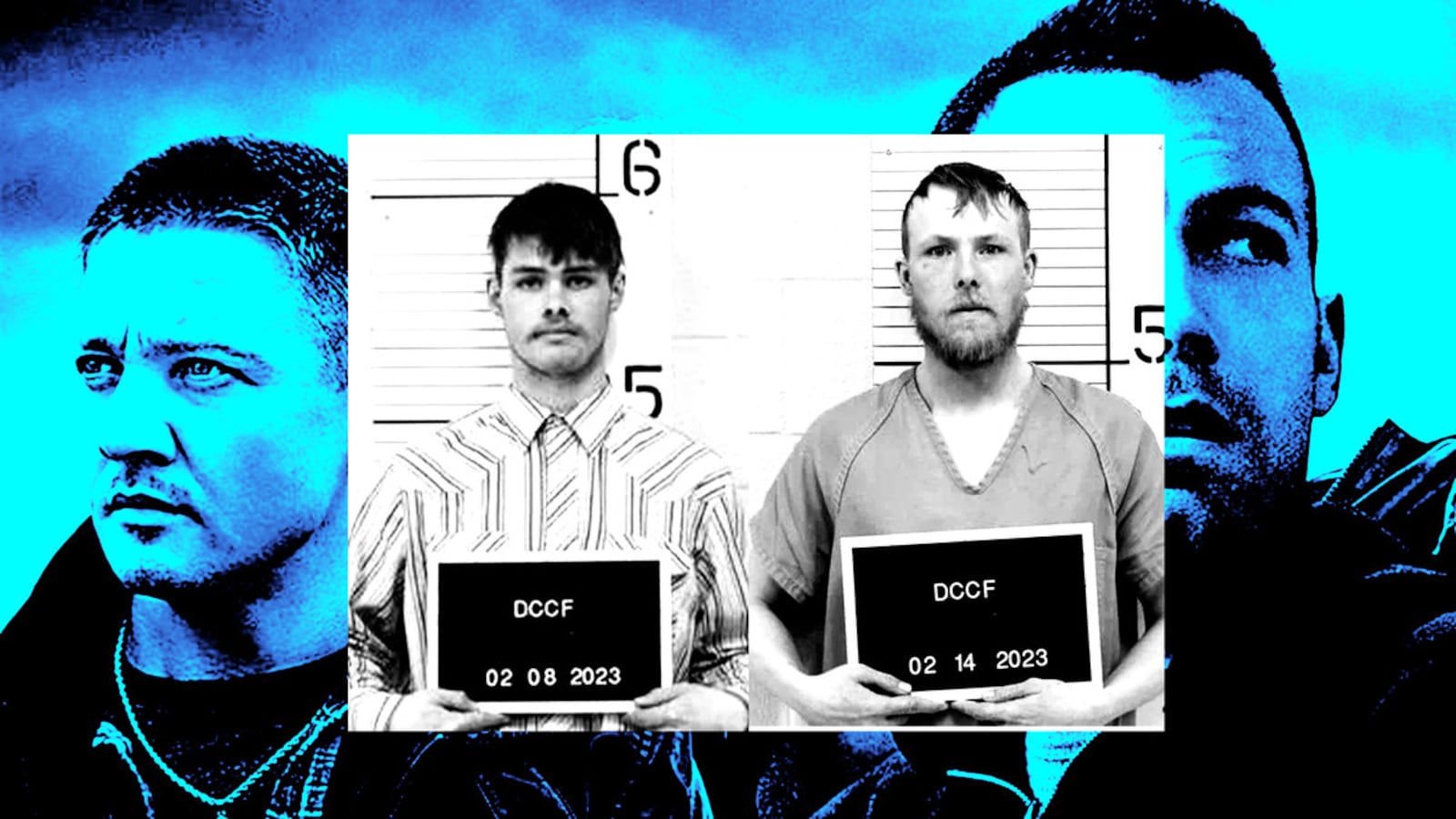 A photo illustration of Jake Burghduff and Sterling Brown overlaying a poster of Jeremy Renner and Ben Affleck in ‘The Town’