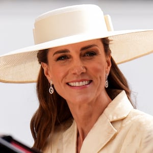 Britain's Catherine, Princess of Wales departs after attending the annual Order of the Garter service at St. George's Chapel in Windsor Castle, west of London, on June 15, 2026. The Order of the Garter is the oldest and most senior Order of Chivalry in Britain, established by King Edward III nearly 700 years ago.