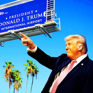 Donald Trump airport, Melania Trump, Donald Trump photo illustration