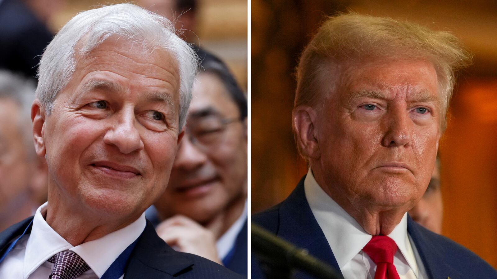 Jamie Dimon and Donald Trump.