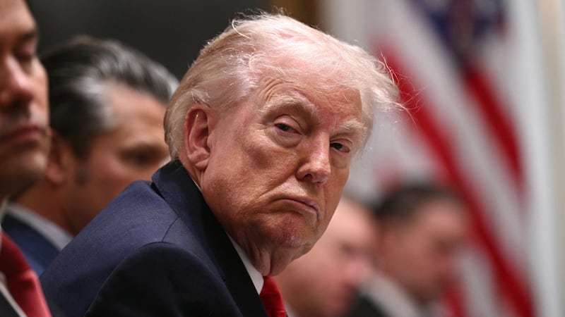 President Donald Trump insisted on Thursday that he was not sleeping in his previous Cabinet meetings when he had his eyes closed, but said he shut his eyes because the meetings were "pretty boring."