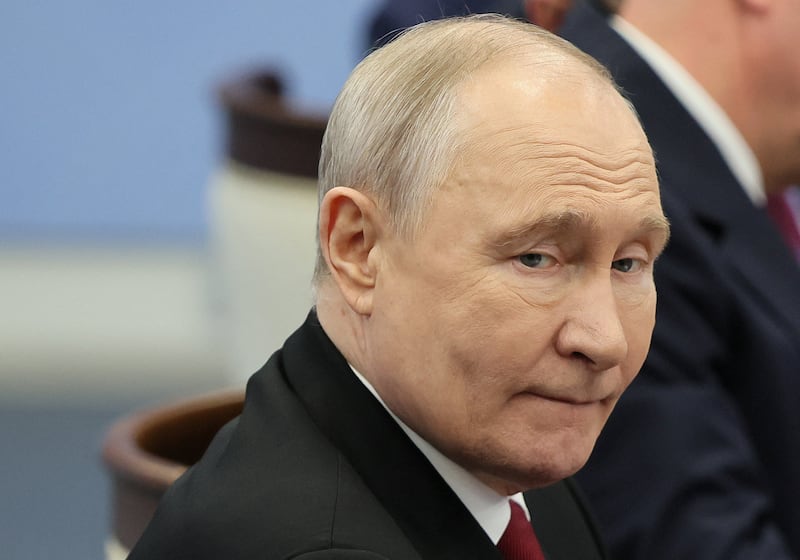 Russia's President Vladimir Putin attends a meeting with Laos' Prime Minister Sonexay Siphandone on the sidelines of the Russia-ASEAN Summit in Kazan, Russia June 18, 2026. REUTERS/Anastasia Barashkova/Pool