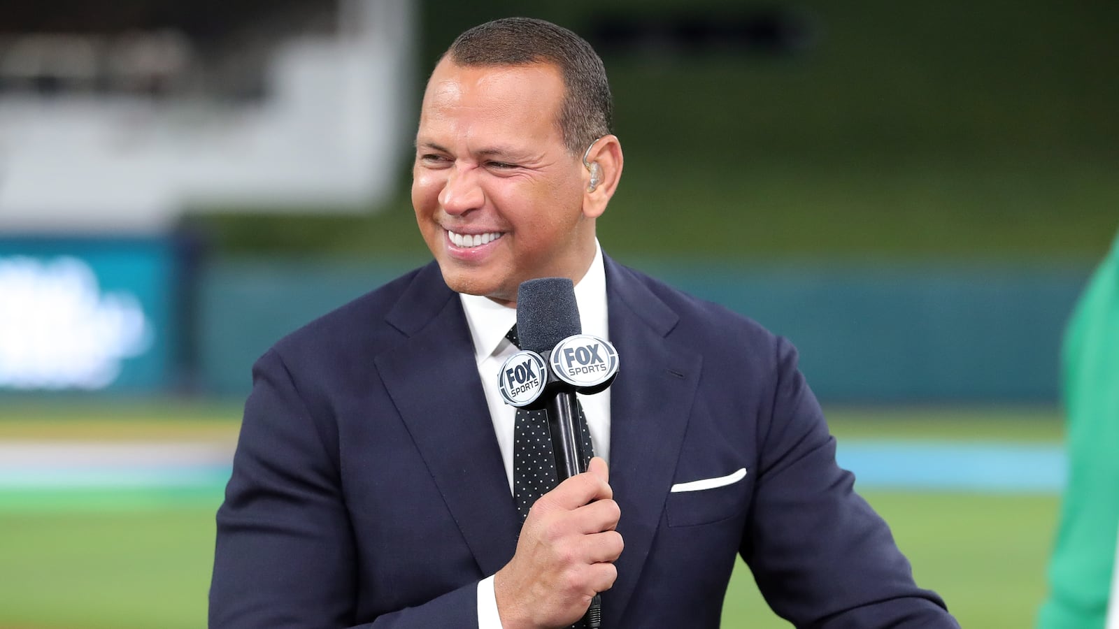 Alex Rodriguez speaks prior to the World Baseball Classic Semifinals between Team Japan and Team Mexico at loanDepot park on March 20, 2023 in Miami, Florida.