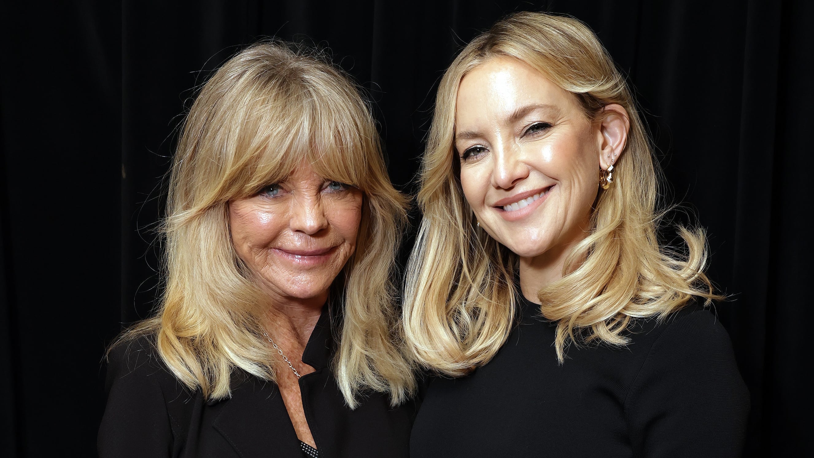 Goldie Hawn and Kate Hudson seen at a Special Screening and Q&A For Focus Features' "Song Sung Blue" Moderated By Goldie Hawn at AMC The Grove 14 on January 13, 2026 in Los Angeles, California.