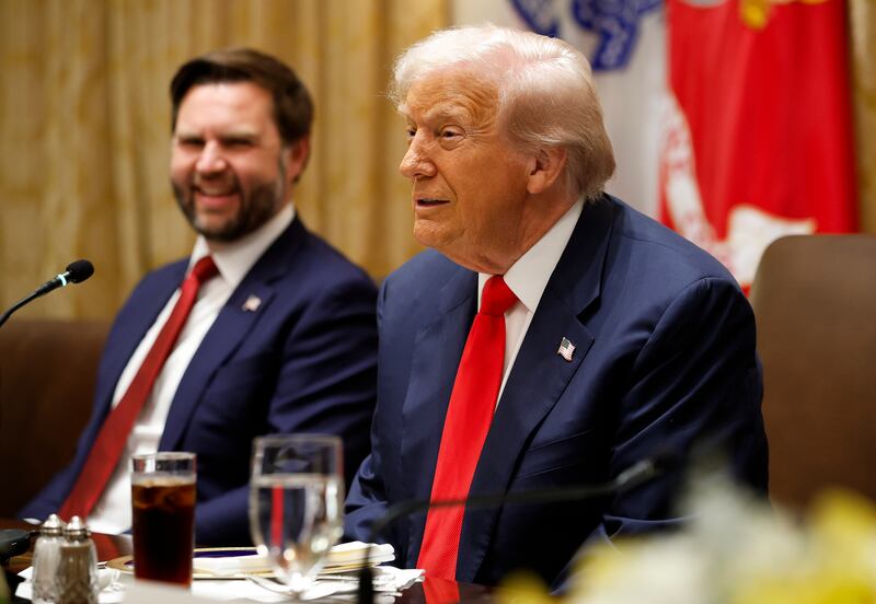 President Donald Trump blasted ABC News and refused to take a question from the network's reporter after complaining about their treatment of his vice president in an interview on Sunday.