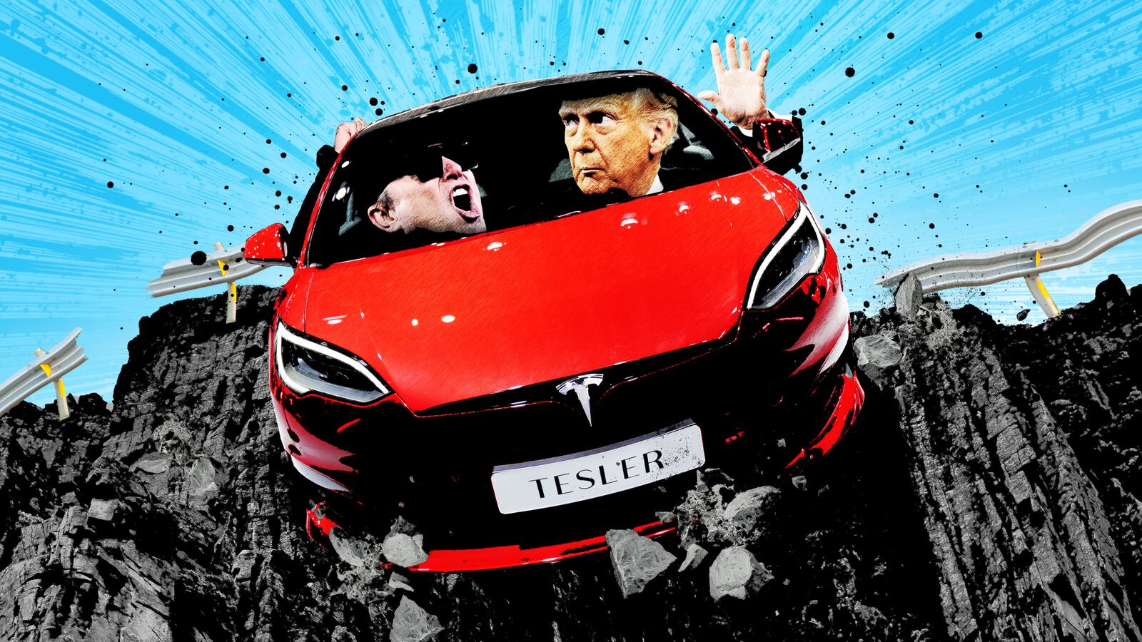 Trump and Musk are driving Tesla off a cliff.