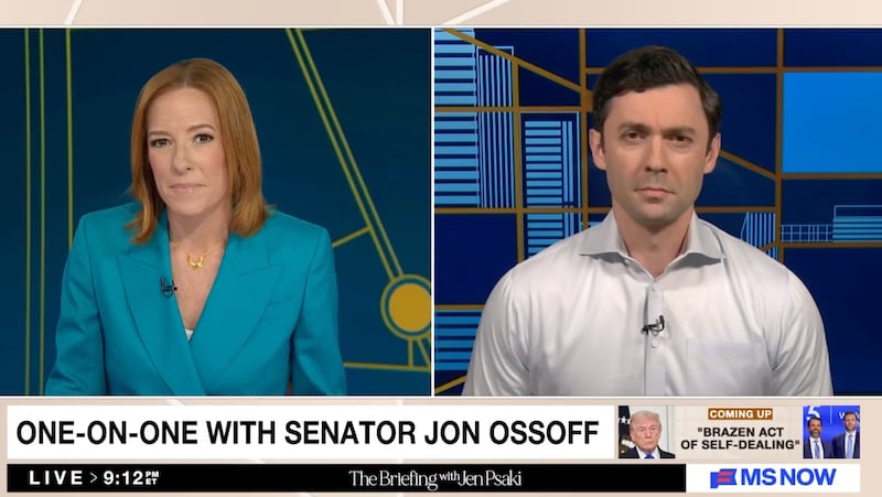 Jen Psaki interviews Jon Ossoff on The Briefing.