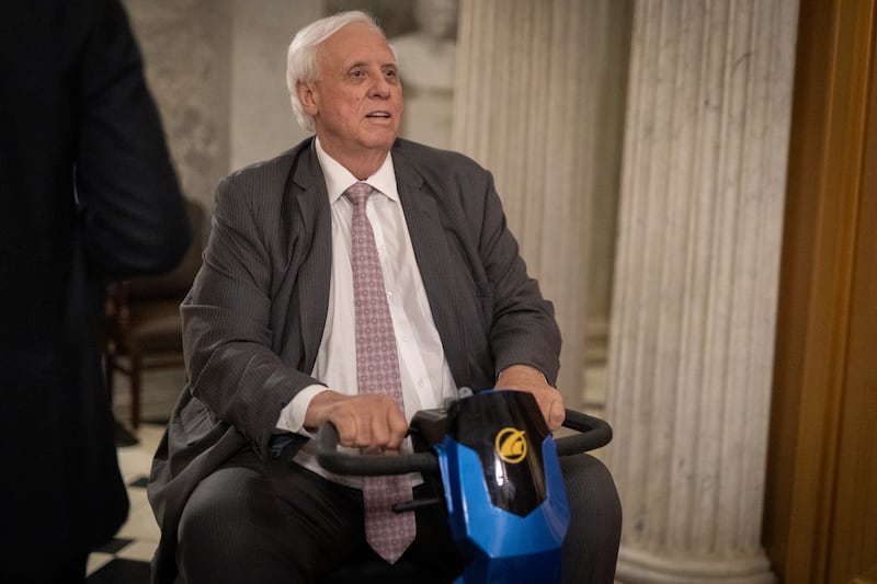WASHINGTON, DC - JUNE 5: Senator Jim Justice (R-WV) is seen headed to the Senate as they continue to vote on amendments to a reconciliation package, at the U.S. Capitol in Washington, DC on June 5, 2026. (Photo by Nathan Posner/Anadolu via Getty Images)