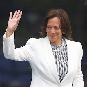 Former U.S. Vice President Kamala Harris and her husband Doug Emhoff attend a dedication ceremony for the opening of the Obama Presidential Center, in Chicago, Illinois, U.S., June 18, 2026.