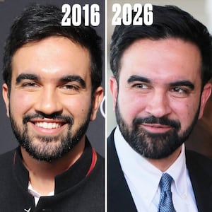 Zohran Mamdani in 2016 and 2026.