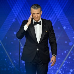 GREENVALE, NEW YORK - NOVEMBER 06: United States Secretary of War Pete Hegseth speaks onstage during the 2025 Fox Nation Patriot Awards at Tilles Center for the Performing Arts on November 06, 2025 in Greenvale, New York. (Photo by Roy Rochlin/Getty Images)