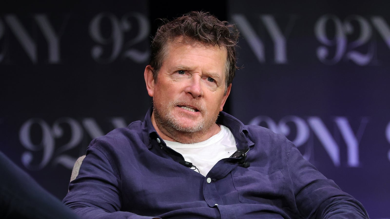 Michael J. Fox speaks onstage during Michael J. Fox and Nelle Fortenberry in Conversation with Donny Deutsch 2025