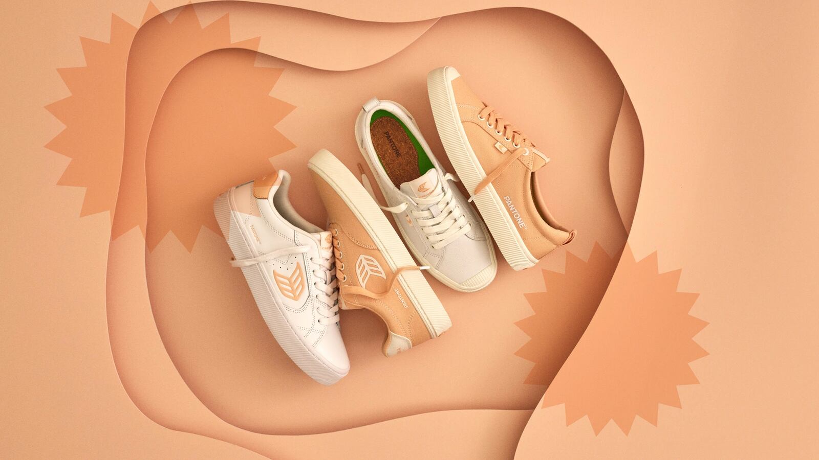 Cariuma x Pantone Peach Fuzz Collection