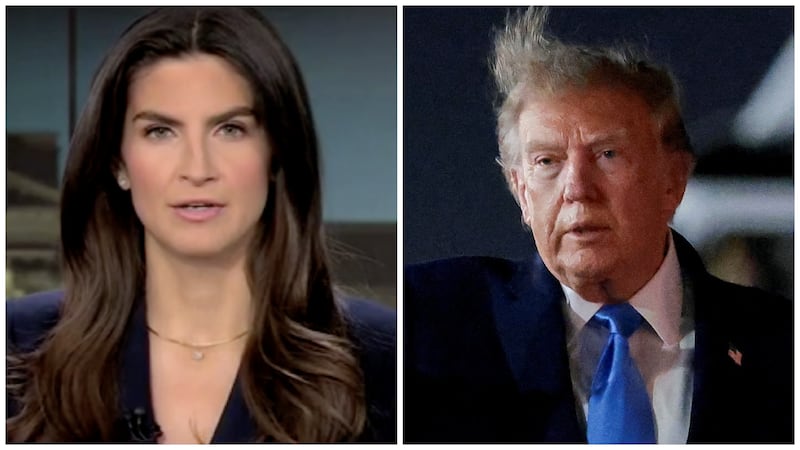 Kaitlan Collins and Donald Trump