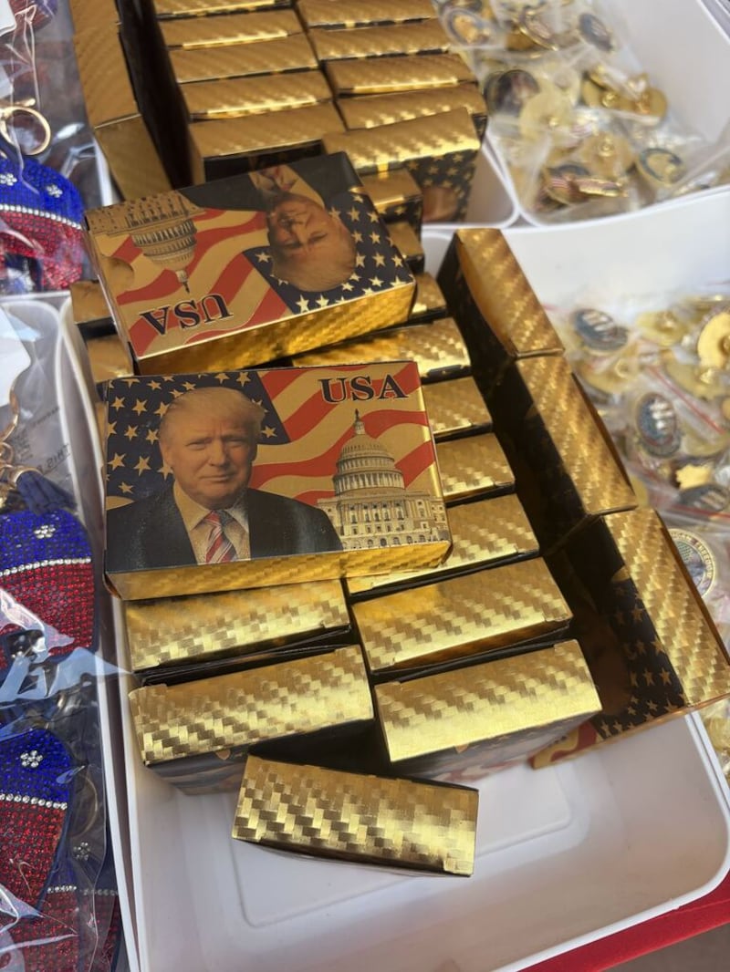Trump gold bars for sale at the Dallas convention.