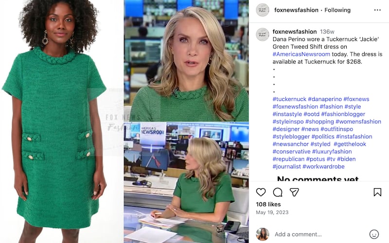 Tuckernuck's "Jackie" dress, priced at $268, was a favorite for Fox News.