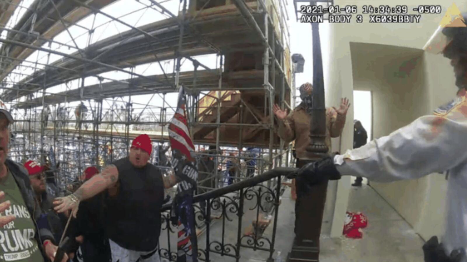 Brett Rena Rotella, who was arrested Tuesday for leading a charge in the Jan. 6 Capitol riot.