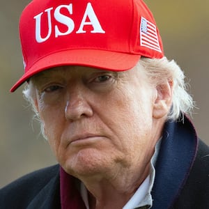 President Donald Trump arrives on the South Lawn of the White House on November 22, 2025 in Washington, DC.