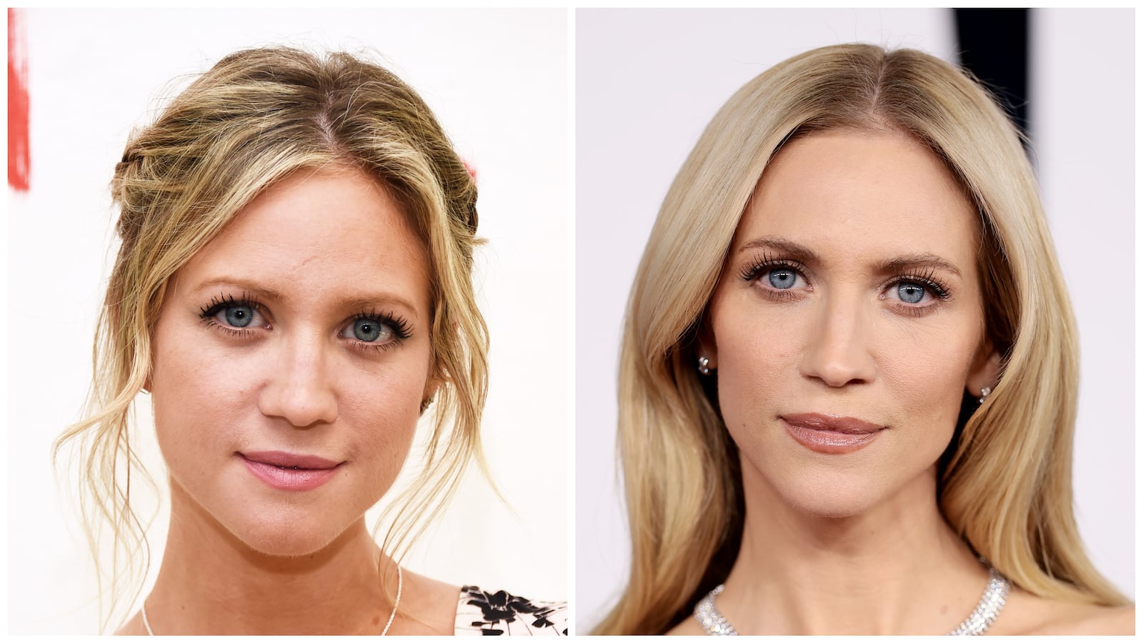 Brittany Snow in 2016 and 2025.