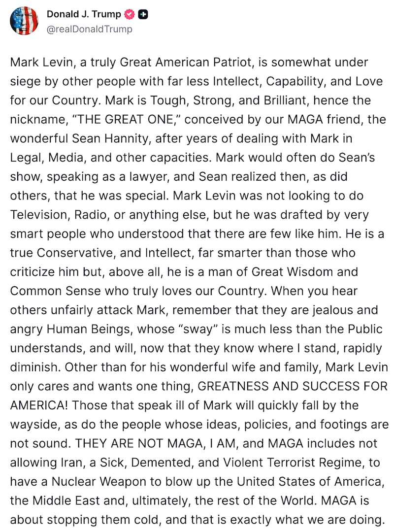 Part of Trump's 348-word defense.