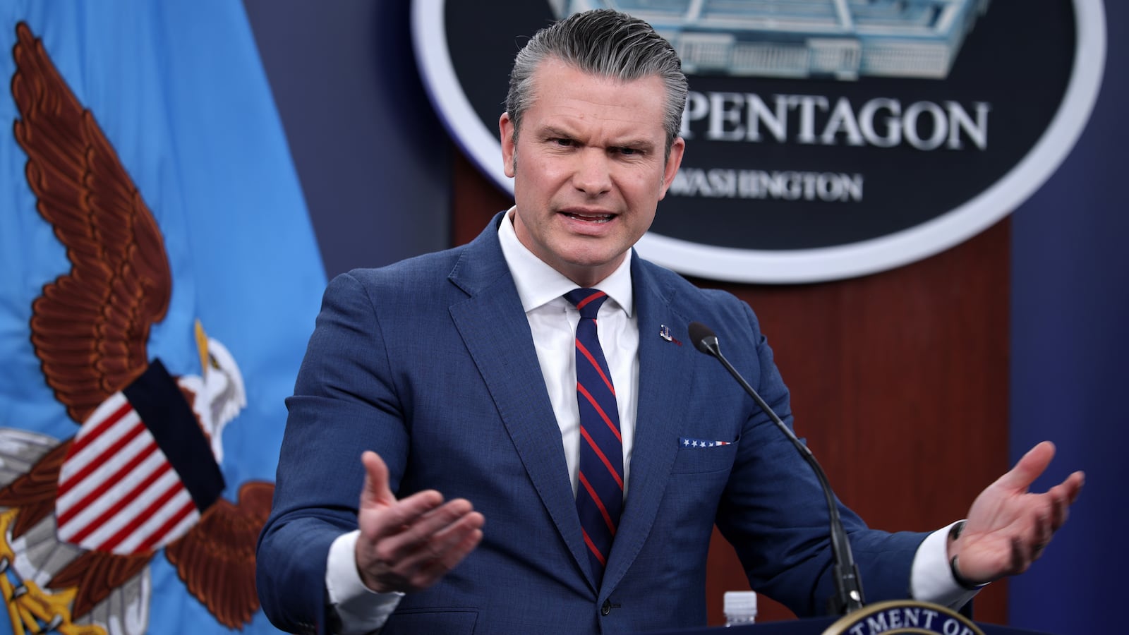 Defense Secretary Pete Hegseth attacked the press and became combative while also contradicting the president during a press conference at the Pentagon on March 2, 2026.