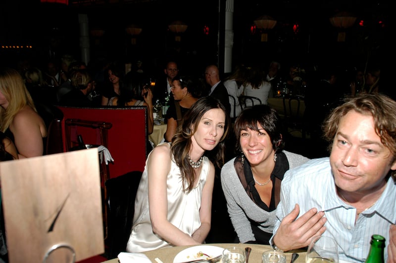 Carole Radziwill, Ghislaine Maxwell and Alex Konheim attend Nicole Miller's 25th Anniversary honoring Riverkeeper at Chinatown Brasserie on April 24, 2007.