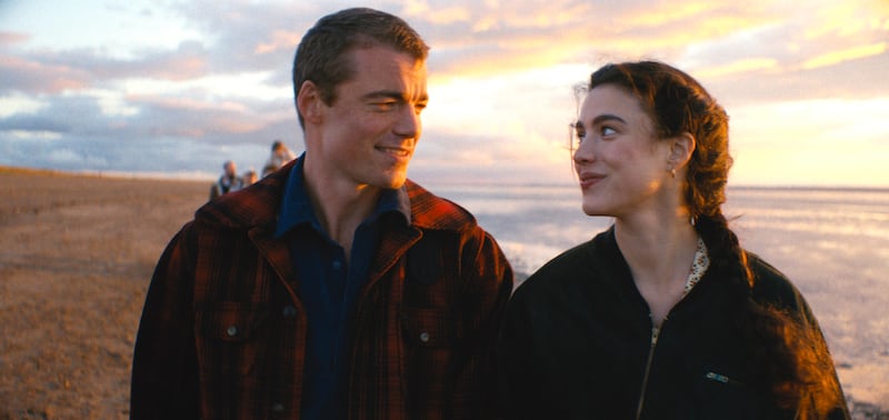 Gabriel Basso and Margaret Qualley in Love of Your Life.