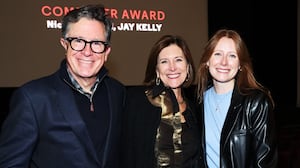 Stephen Colbert, Evie Colbert and Madeline Colbert