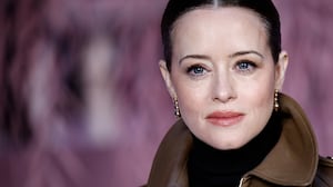 British actress Claire Foy poses upon arrival for the Chanel Women's Haute Couture Spring/Summer 2026 collection fashion show as part of the Paris Haute Couture Fashion Week, in Paris, on January 27, 2026.
