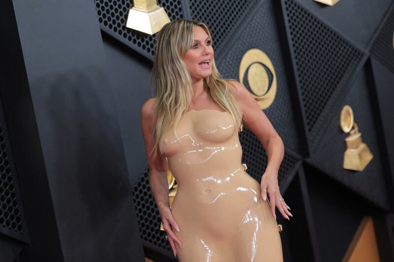 German model and television personality Heidi Klum arrives for the 68th Annual Grammy Awards at the Crypto.com Arena in Los Angeles on February 1, 2026.