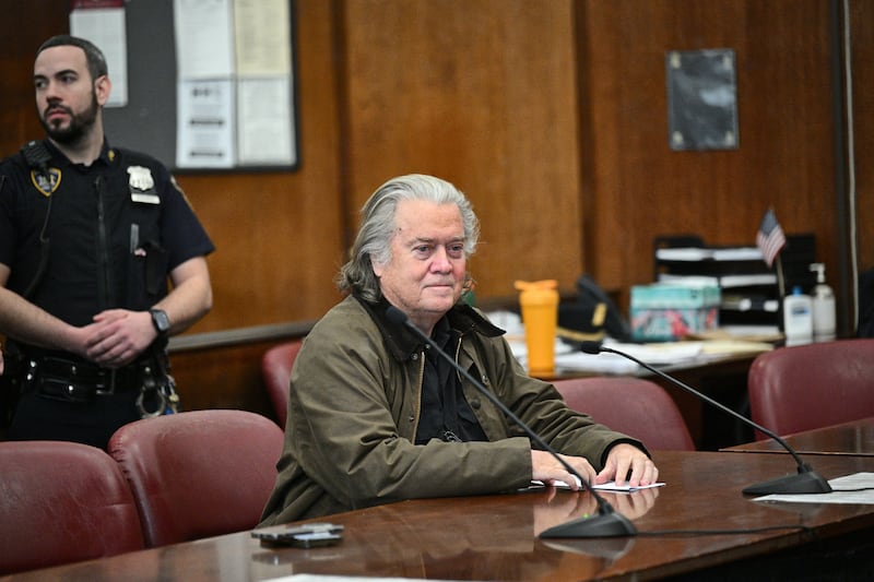 In February, Bannon pleaded guilty in a fraud case alleging that he misled donors who gave money toward building a wall at the U.S.-Mexico border. He avoided prison time.