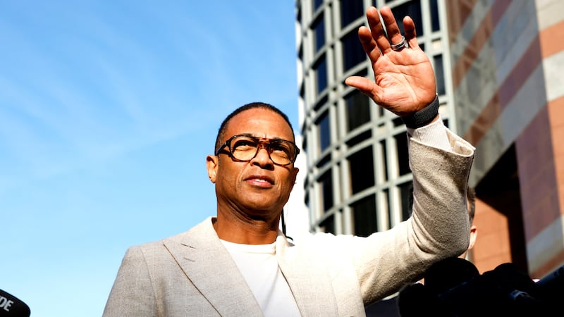 Journalist Don Lemon waves outside federal court on January 30, 2026 in Los Angeles, California.