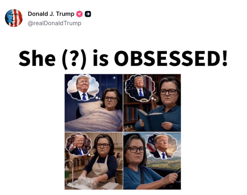 Screengrab of Trump's Truth Social post.
