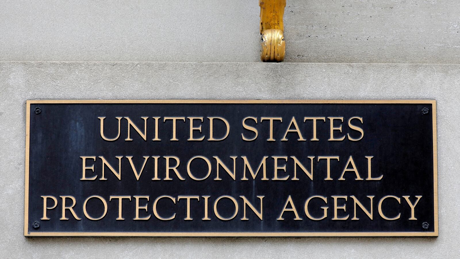 A sign that reads “United States Environmental Protection Agency.”