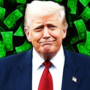 Donald Trump, money photo illustration